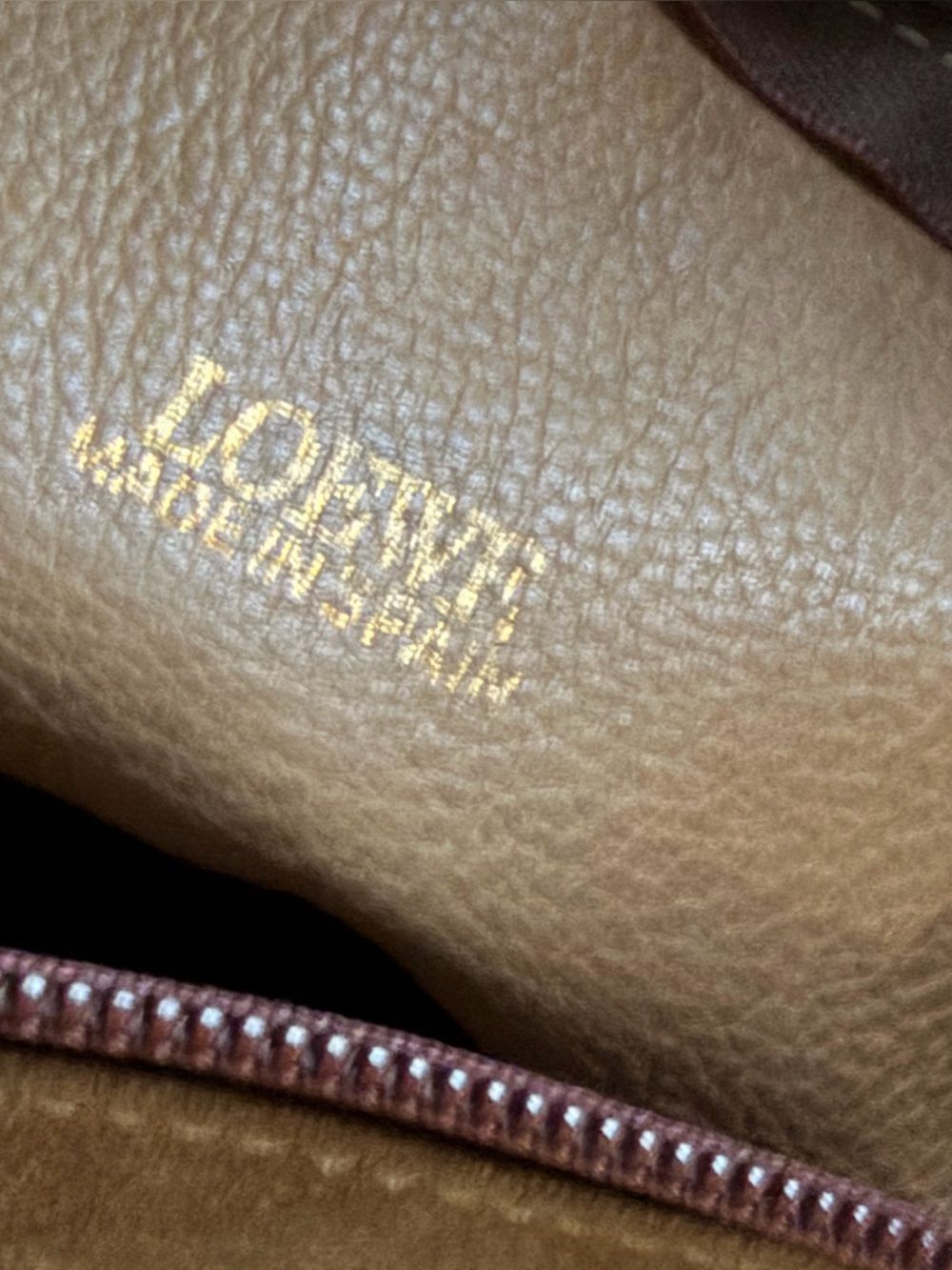 Loewe Tan Suede Boston with Brown Leather Handles - Picture 7 of 7